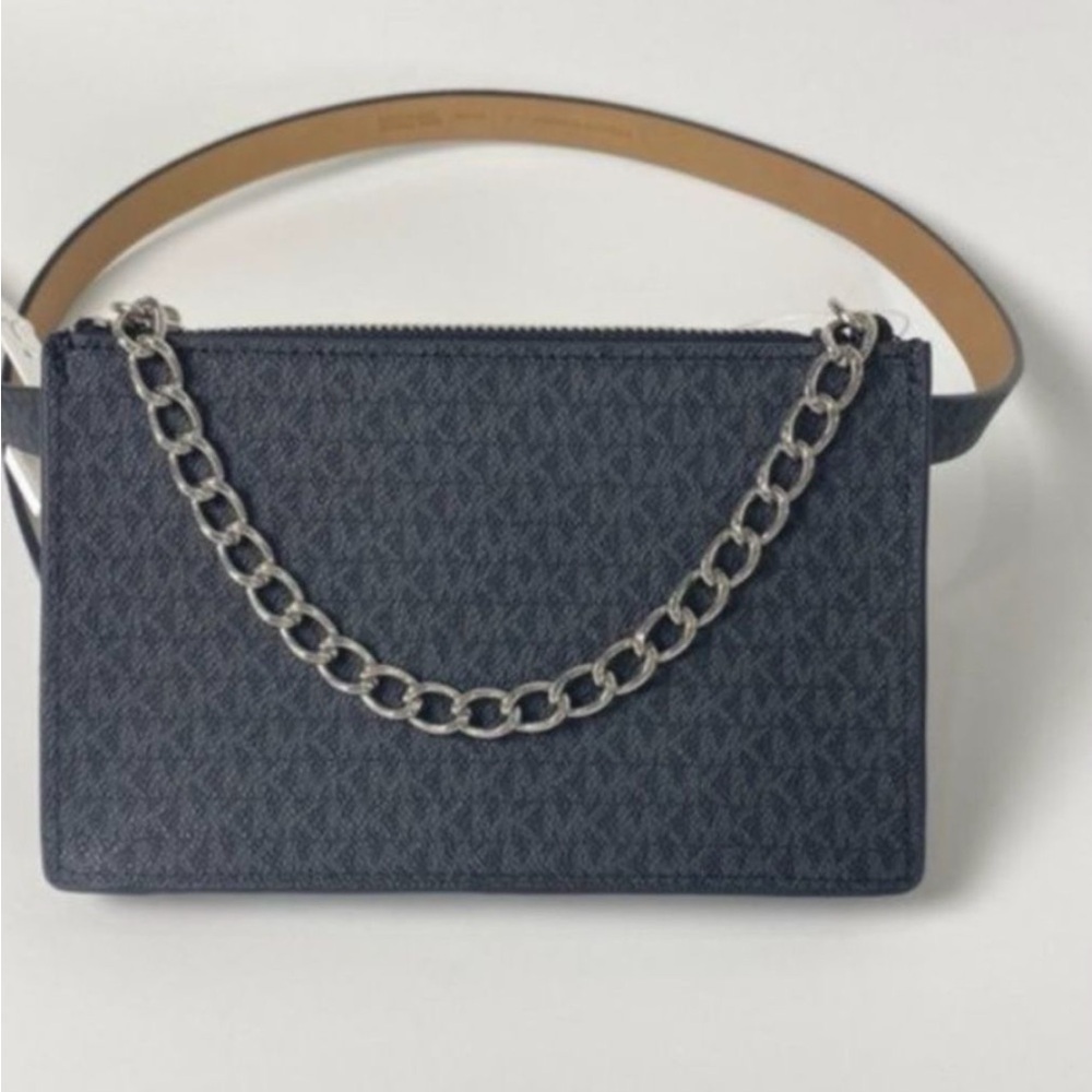 Signature Michael Kors Black Fanny pack  with Chain